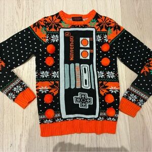 Nintendo Kid’s Black and Orange ‘Keep It Classic’ Sweater - 10/12T